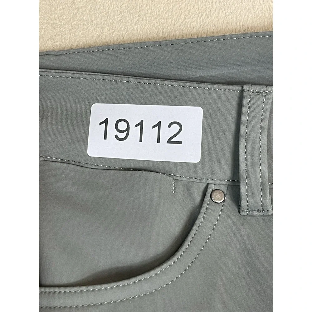 Lululemon Pants Womens 27 Green City Sleek 5 Pockets 7/8 Length Stretch Mid Rise